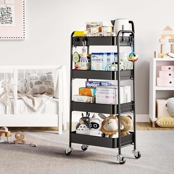 TOOLF 4-Tier Metal Rolling Cart - Image 7