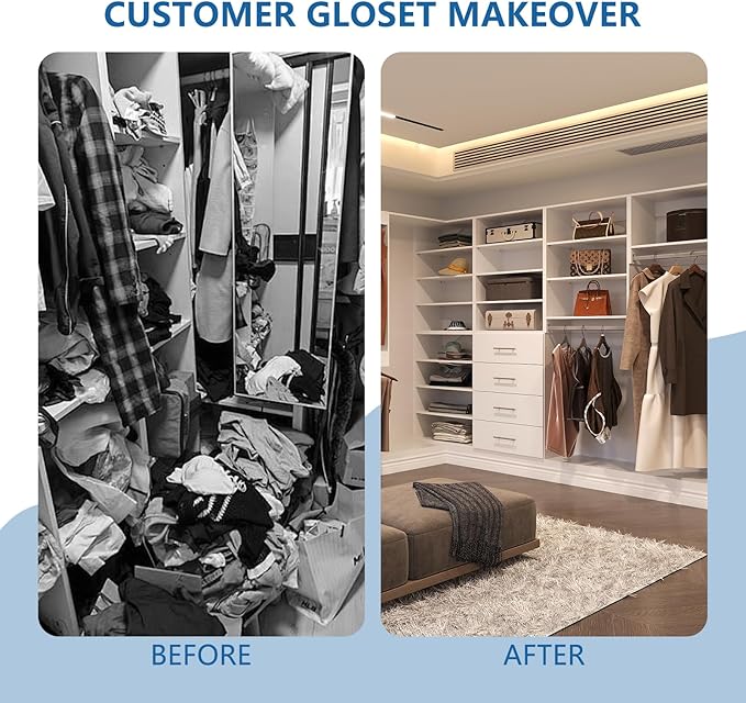 Modular Closet System, Wood Tower Closet Storage - Image 8