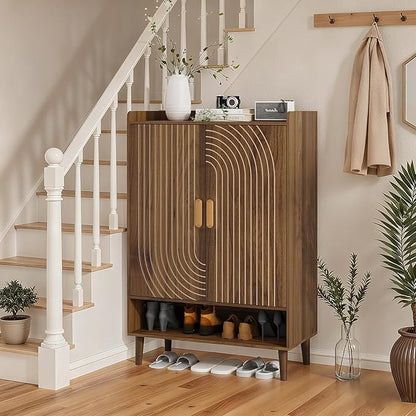 Smuxee Walnut Shoe Cabinet - Image 8