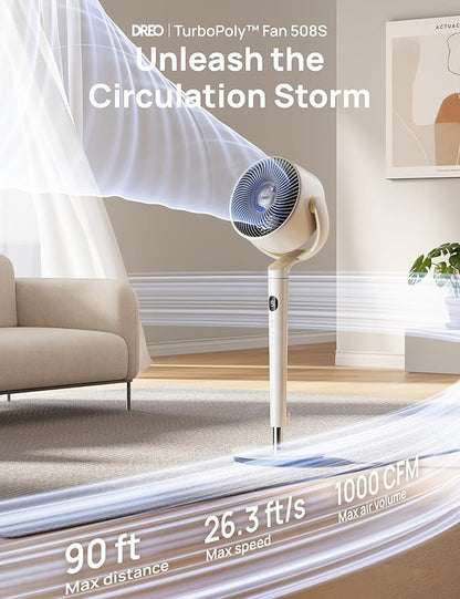 Dreo Smart Fan for Bedroom, 120° +120° Omni-Directional Oscillating Fans - Image 2