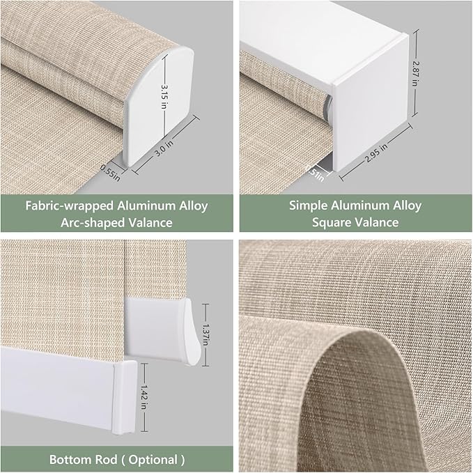 Tipiace Motorized Blinds with Remote Window Roller Shade Wireless Rechargeable - Image 5