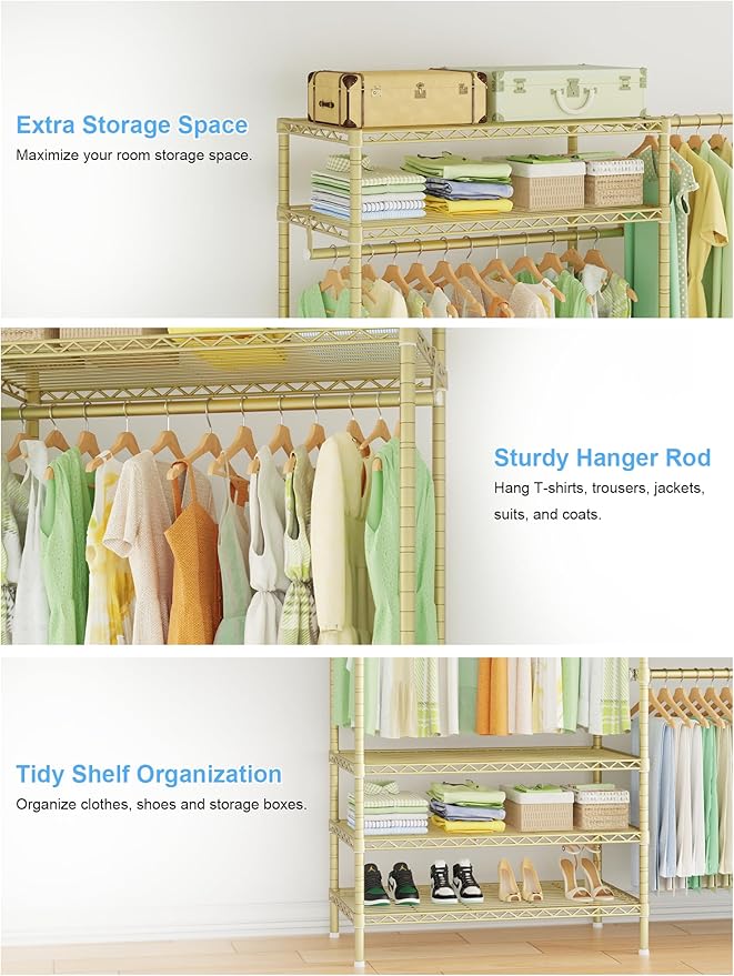 Ulif E11 Heavy-Duty Garment Rack, Metal Freestanding Clothes Rack and Closet - Image 6