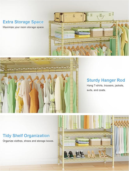 Ulif E11 Heavy-Duty Garment Rack, Metal Freestanding Clothes Rack and Closet - Image 6