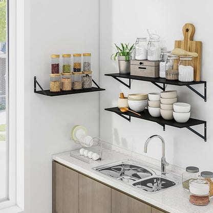 Heimlove Black Deep Floating Shelves - Image 6