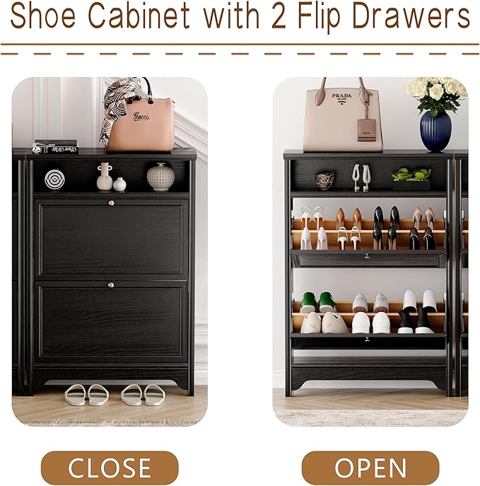 Chogori Wood Shoe Storage Cabinet - Image 4