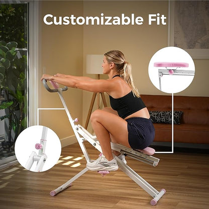 Sunny Health & Fitness Smart Row-N-Ride Glute & Leg Trainer, Foldable Squat - Image 7