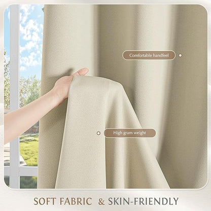 Beauoop 100% Blackout Curtains 84 Inch Long 2 Panels - Image 7