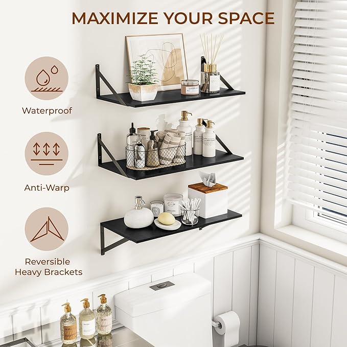 Heimlove 24" W x 12" D Wall Shelves - Image 4