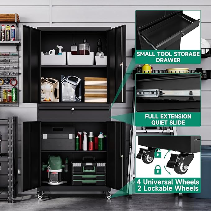 Letaya Metal Garage Storage Cabinet - Image 6