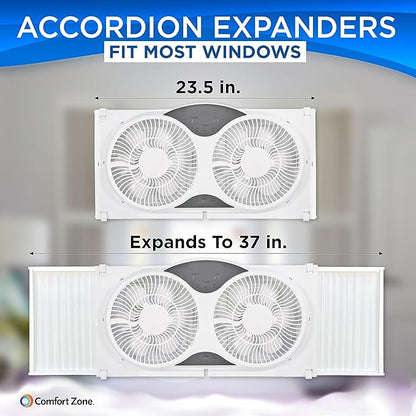 Comfort Zone 9-Inch Window Fan - Image 2