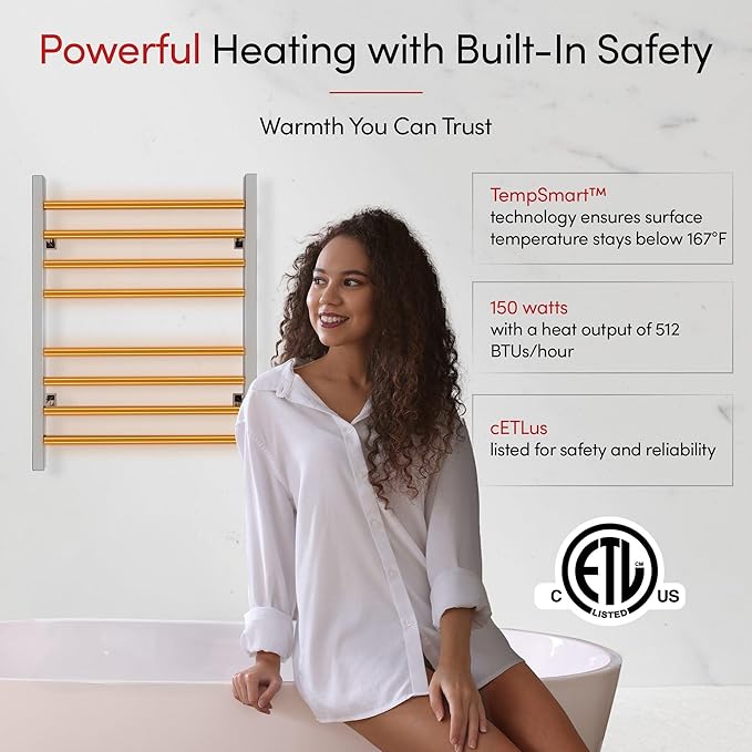 WarmlyYours Heated Towel Rack for Bathroom - Image 7
