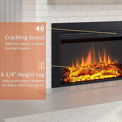 LegendFlame Jaden 36" W x 22" H Electric Fireplace Insert - Image 4