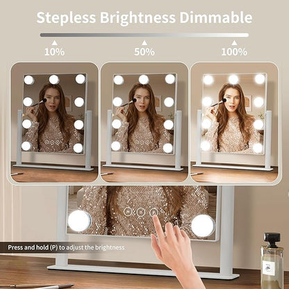 Vanity Mirror with Lights, Makeup Mirror with Lights, 3 Color Lighting Modes - Image 3
