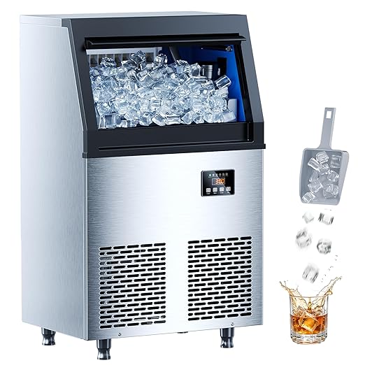 Coolski 150 lbs/24H Commercial Ice Maker Machine, 45 Cubes/6mins, 35 lbs Ice by Coolski