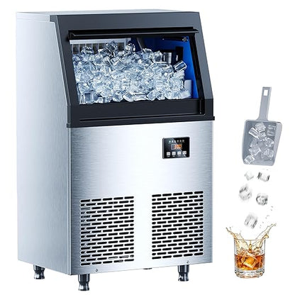 Coolski 150 lbs/24H Commercial Ice Maker Machine, 45 Cubes/6mins, 35 lbs Ice by Coolski
