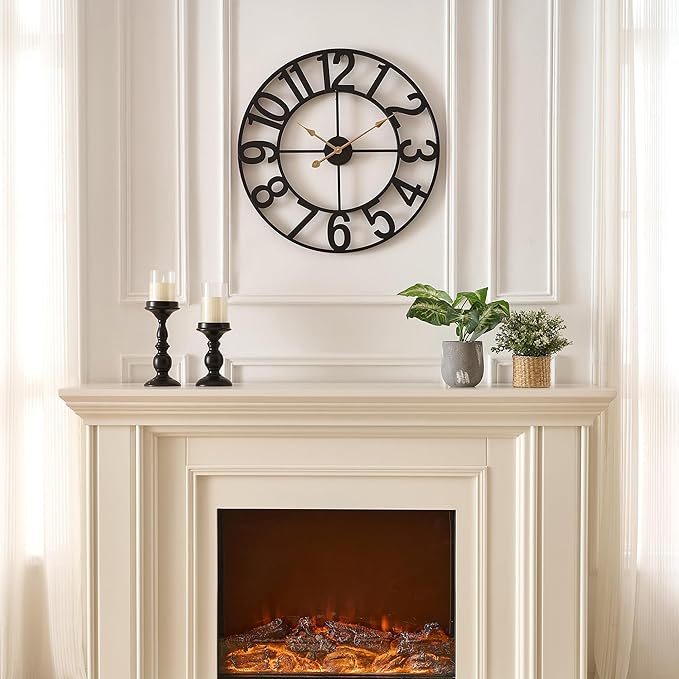 Alarmore Wall Clocks for Living Room Decor, Large Wall Clock Silent Battery - Image 2