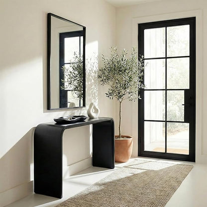24''x36'' Matte Black Bathroom Mirror | Deep-Set Recessed Metal Frame | - Image 9