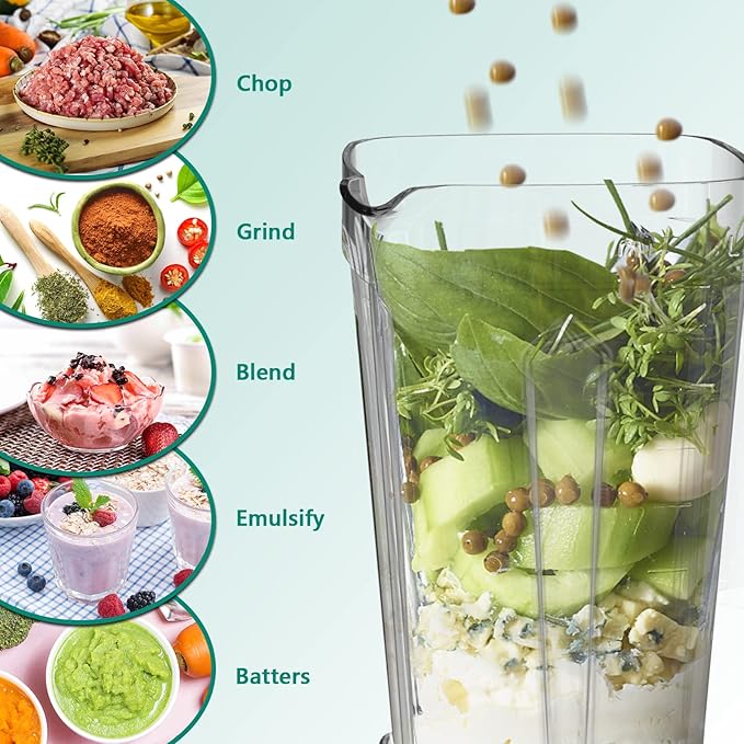 OMMO Blender 1800W, Professional High Speed Countertop Blender - Image 8