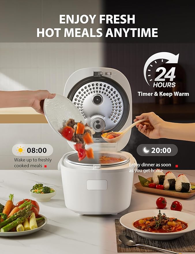 TOSHIBA OriginTaste Rice Cooker 10-Cup Uncooked, Fuzzy Logic, 15-in-1 Functions - Image 8