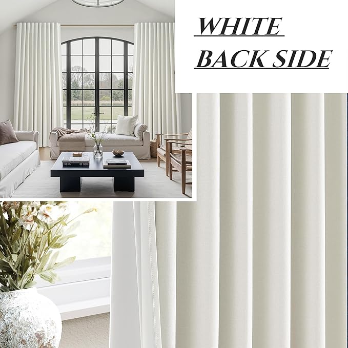 Cute Blackout Curtains 70 Inches Extra Wide Linen 84 Inch Length - Image 7