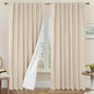 LAMIT 100% Blackout Linen Curtains, 84 Inch Linen Textured Living Room by LAMIT