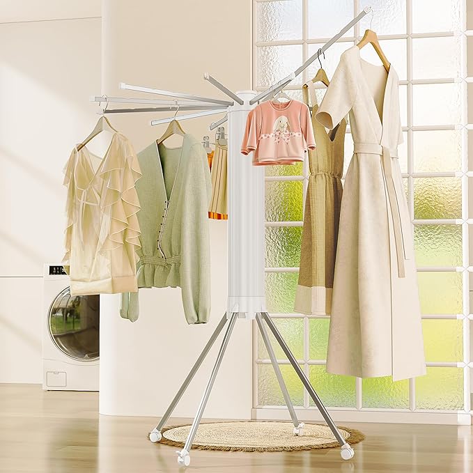 JOOM 4 Legs Double Layer Clothes Drying Rack, Garment Rack Portable and - Image 8