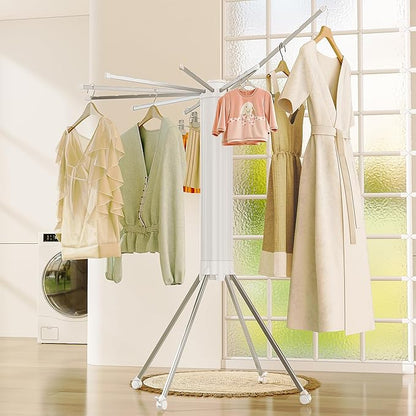 JOOM 4 Legs Double Layer Clothes Drying Rack, Garment Rack Portable and - Image 8