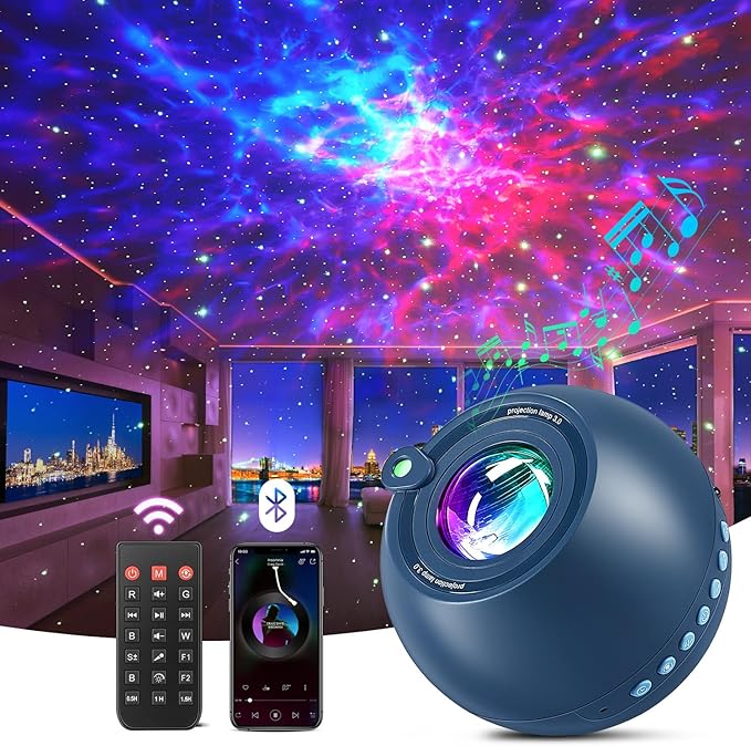 Star Projector for Bedroom Galaxy Projector for Bedroom, 15 White Noise Sound by pikoy