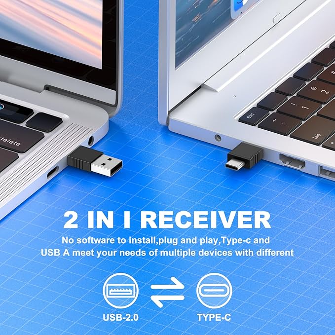 DinoFire USB Type C Wireless Presenter Remote Presentation Clicker, Volume - Image 2
