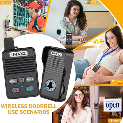 Wireless Doorbell, Hand-Free Door Bell, 1000Ft Long Range, Full Duplex 2 Way - Image 7
