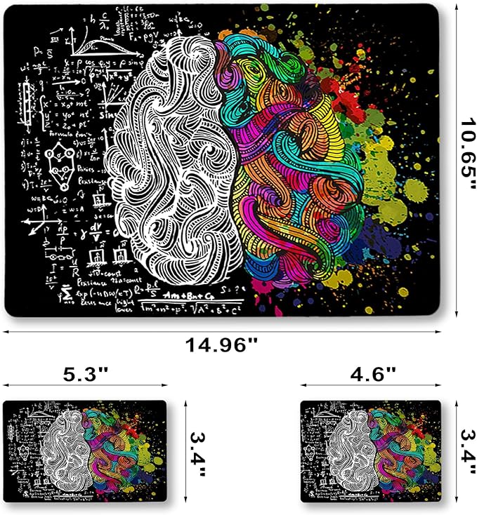 Laptop Skin Sticker Decal, Decorative Waterproof, Left & Right Brain - Image 6