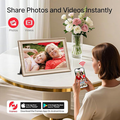 Frameo 10.1 Inch WiFi Digital Picture Frame, 1280x800 HD IPS Touch Screen Photo - Image 2