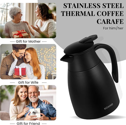 34 Oz Thermal Coffee Carafe, Stainless Steel Insulated Vacuum coffee crafts to - Image 7