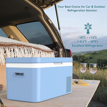 Dual Zone Car Fridge Portable 12 Volt Refrigerator 25 Quart 12V Freezer - Image 2