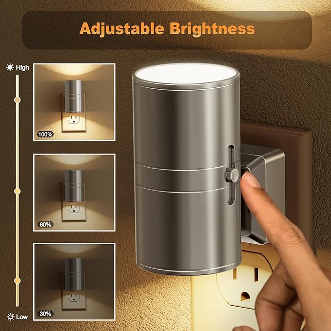 JandCase Night Light, LED Night Lights Plug into Wall, 2 Pack Automatic - Image 2