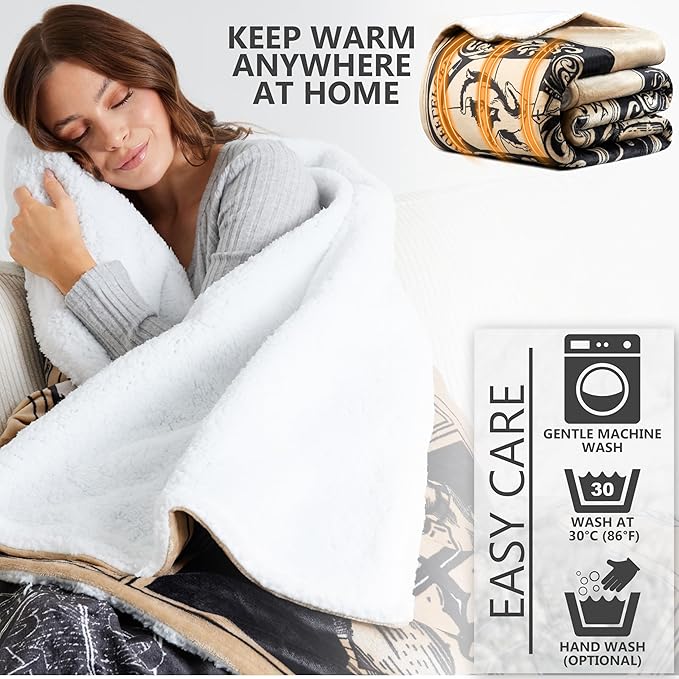 Harry Potter Gifts Heated Blanket Electric, King Size Luxurious Soft Fleece - Image 4