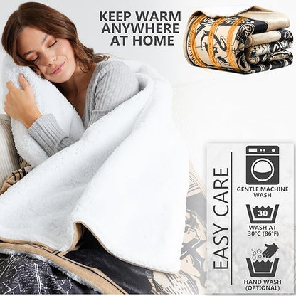 Harry Potter Gifts Heated Blanket Electric, King Size Luxurious Soft Fleece - Image 4
