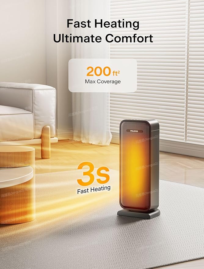 Pelonis 1500w Electric Space Heater - Image 2