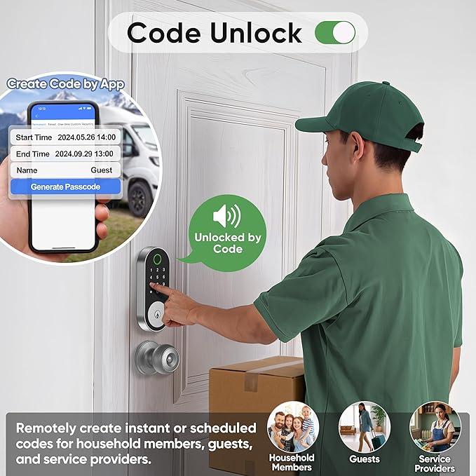 Fingerprint Smart Door Lock Keypad Deadbolt – Keyless Entry - Image 4