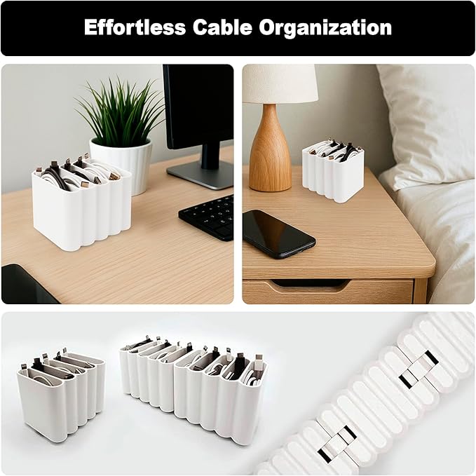 Cable Management Organizer Cord Management, Durable Plastic Connectable Cable - Image 8