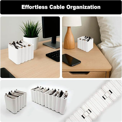Cable Management Organizer Cord Management, Durable Plastic Connectable Cable - Image 8