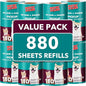 MEIQIHOME Extra Sticky Lint Roller Refills Only, 880 Easy-Tear Sheets by MEIQIHOME