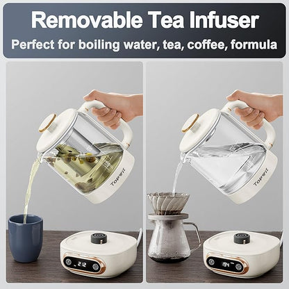 Topwit Electric Tea Kettle, 11 Temperature Control & 4 Presets Glass Kettle - Image 6