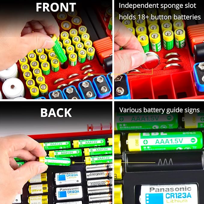 Battery Organizer Storage Holder Box Case - Image 2