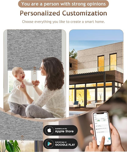Kincmo Motorized Blinds with Remote, 100% Blackout Motorized Roller Shades Work - Image 2
