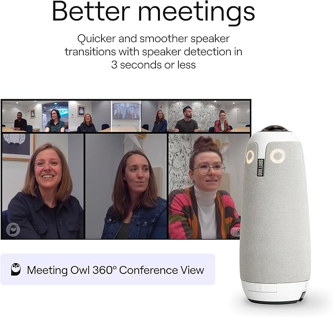 Meeting Owl 3 Premium Pack: 360-Degree, 1080p HD Smart Video Conference Camera - Image 4