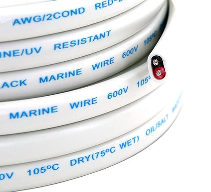 GS Power 200 Ft Duplex Marine Wire, 18 Gauge Wire, Oxygen-Free Tinned Copper 18 - Image 2
