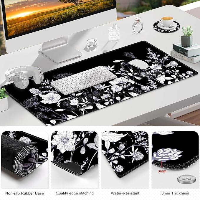 Gaming Mouse Pad, Large Desk Mat, Cute Desk Pad Protector, 4in1 XXL Mousepad + - Image 8