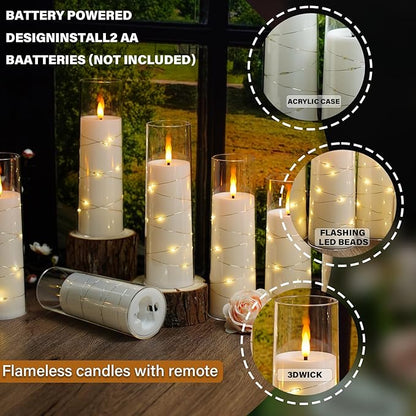 Flickering Flameless LED Candles, Battery Operated Candles 24 Pcs - Image 4