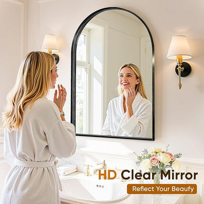 Arched Mirror 24"x36", Bathroom Mirror, Wall Mounted Vanity Mirror - Image 4